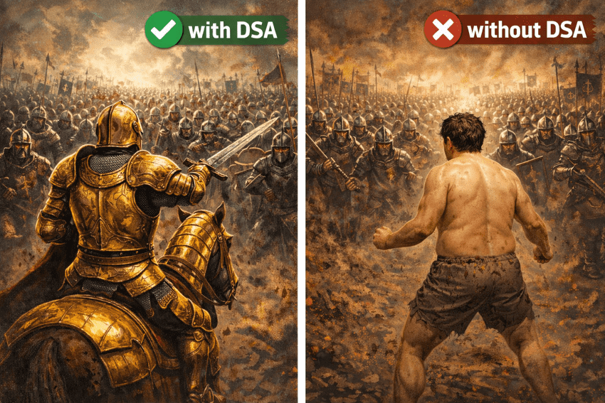 with DSA vs without DSA